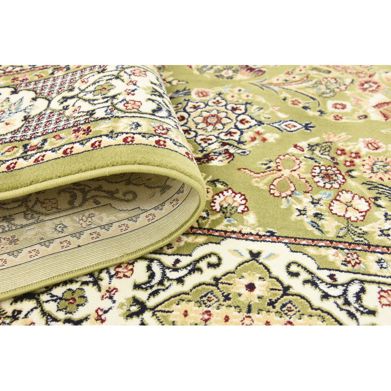 Tapis vert oriental Jackson, Tapis de couloir 3 pi x 13 pi 1 po