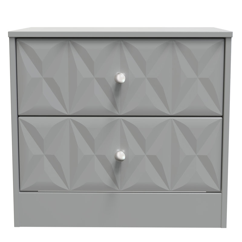 Ceinwen 58cm W Manufactured Wood Bedside Table, Dusk Grey