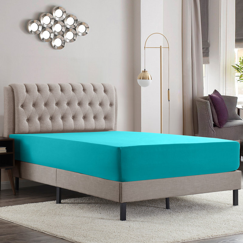 Luxury Double Brushed Microfiber Deep Pocket Fitted Sheet – 16” Mattress Fit, Wrinkle-Free, Fade Resistant & Breathable, Teal