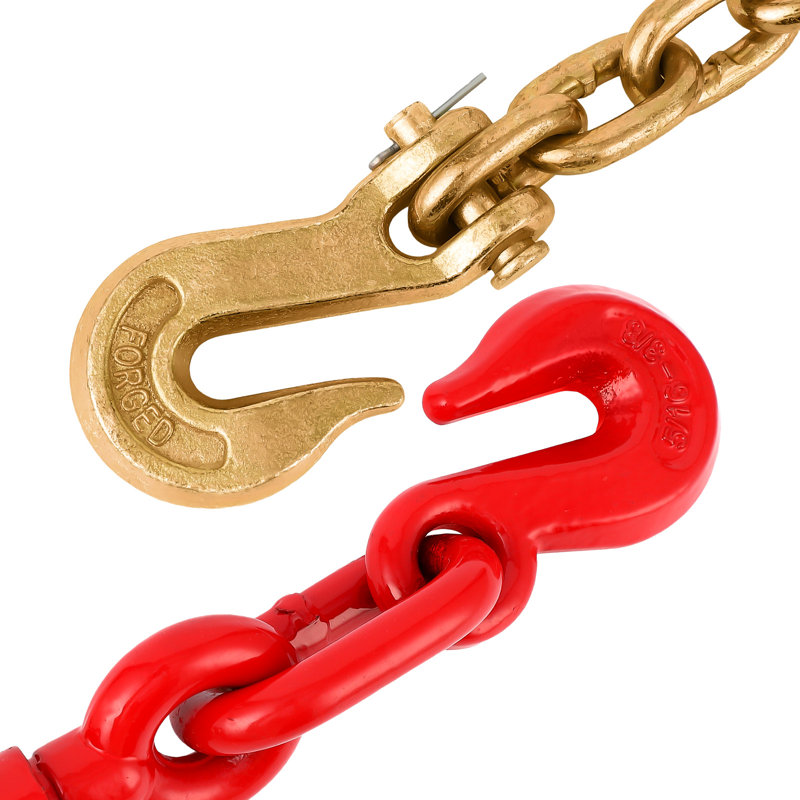 Chain Binder Kit, Set of 2 – Heavy Duty Grade 70 Ratchet Load Binders – 9200 lbs Limit – For Truck, Hauling, Towing, Industrial Use – Includes 5/16-3/8"×10FT Chain Tensioners (2 Binders, 2 Chains)