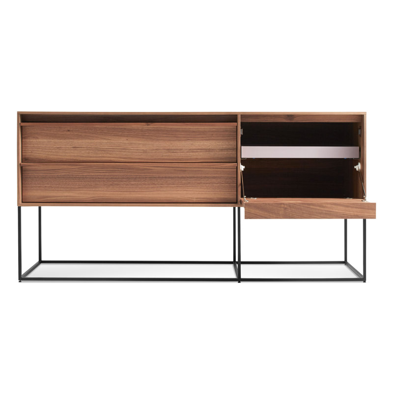 Rule 58'' W Console Table, Walnut