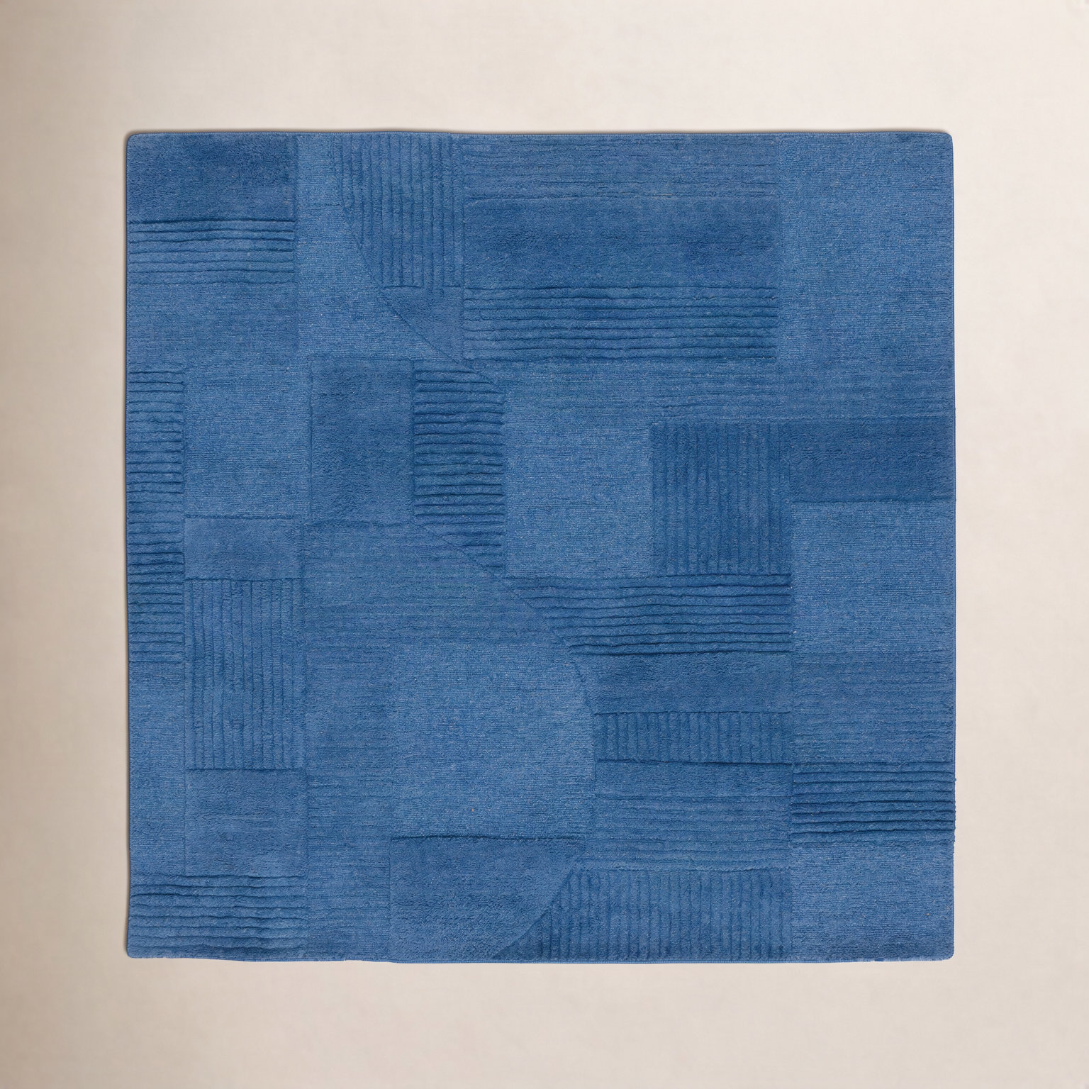 Ivanenko Hand-Tufted Geometric Rug, Square 6'