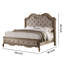 Lit plateforme en tissu d'ameublement-118316959