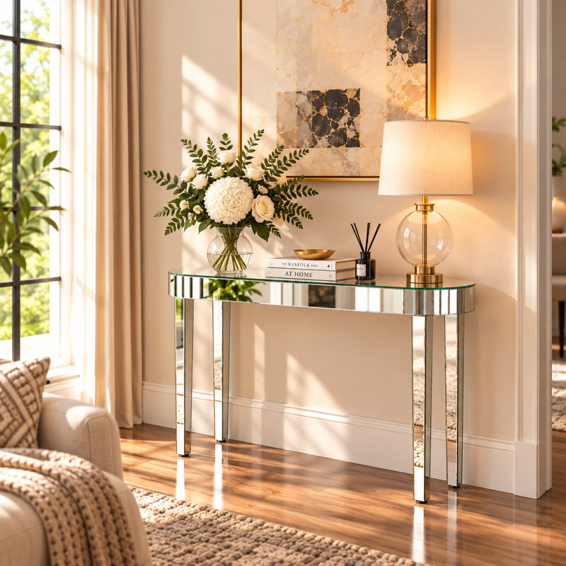 Aadan 120cm Glass Console Table