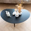 Jaymie Oval Coffee Table Mid Century Modern for Living Room, Centre Table, Solid Wood Coffee Table. 33.85'' L x 18.9'' W x 12.4'' H-1943547583