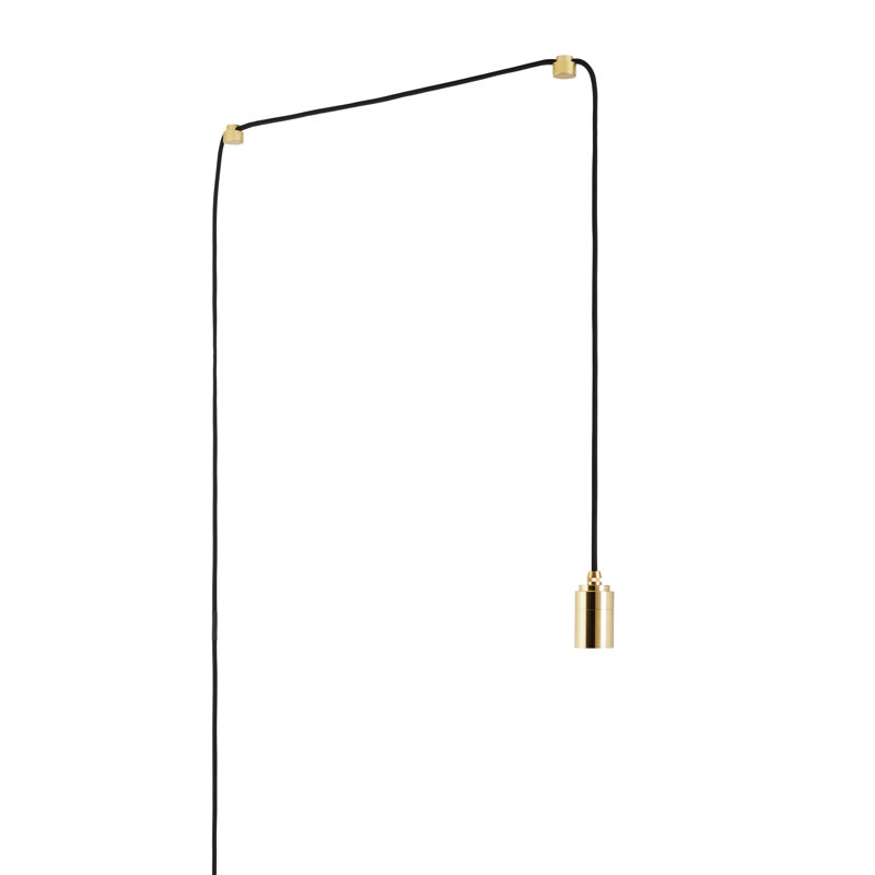 Luminaire suspendu en laiton, Doré