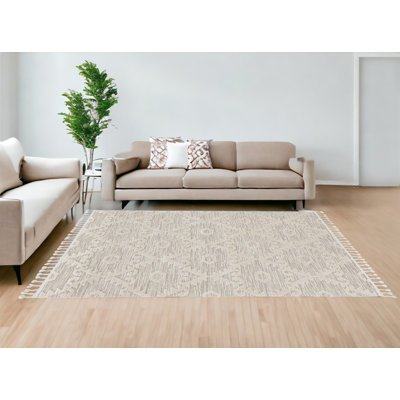 Ivoire Touffeté floral/beige Tapis décoratif
