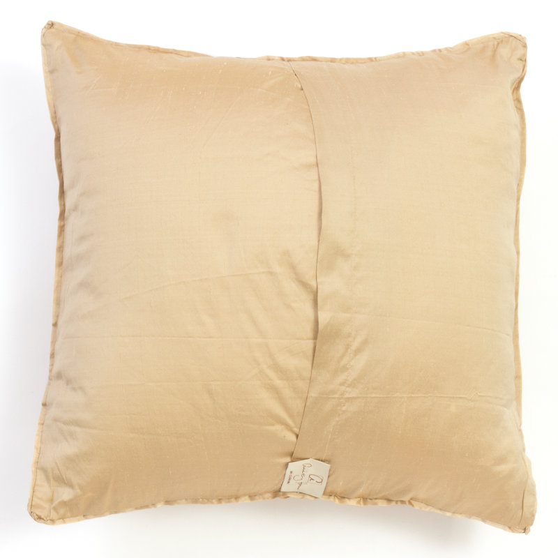 Silk Square Pillow Cover & Insert, Gold