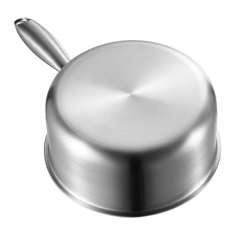 Casserole en acier inoxydable de 1,5 pte avec insert pour cuiseur à vapeur, batterie de cuisine à induction à trois épaisseurs, marmite à couvercle en verre pour une cuisson saine
