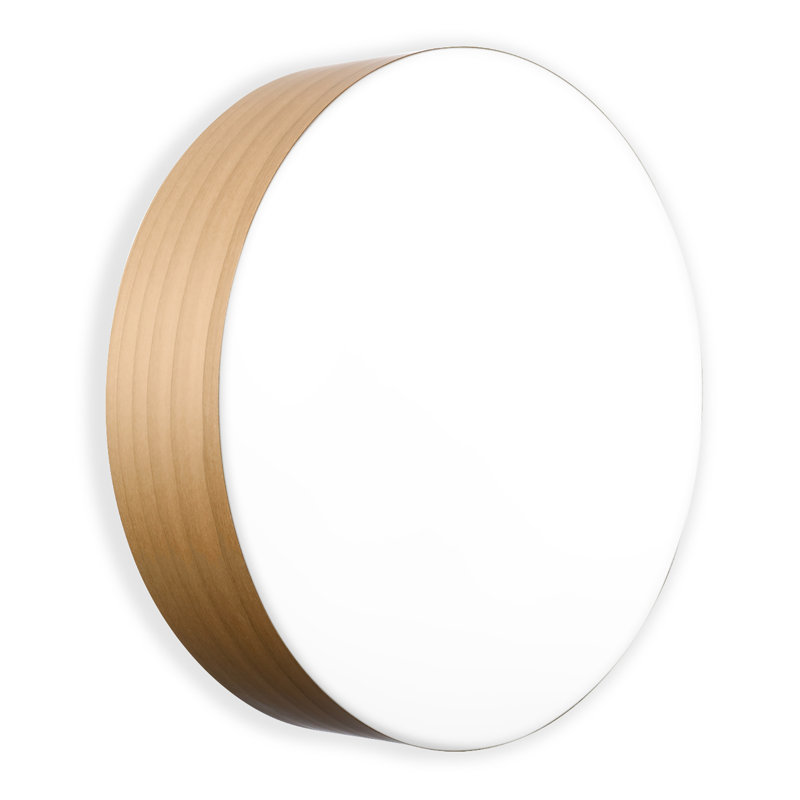 Gea 1 - Light Flush Mounted Sconce, Natural Beech, 16.5" H x 16.5" W x 3.9" D, GX53