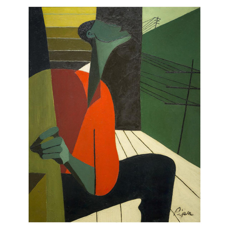 «Slow Down Freight Train» par Rose Piper - Impression giclée, H 40 po x l 32 po
