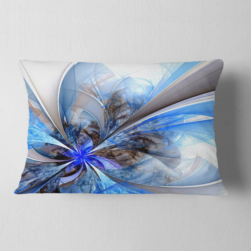 Grand coussin lombaire en fleur fractale floral