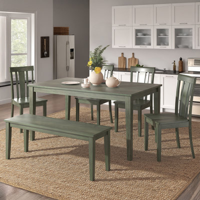 Alexa-Mae 6-Person Solid Wood Four-Leg Dining Set