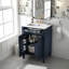 Meuble-lavabo 24 po avec 2 portes et tiroir coulissant, armoire de rangement pour salle de bain avec lavabo, portes à fermeture en douceur avec organisateurs-1905002792-1905002793
