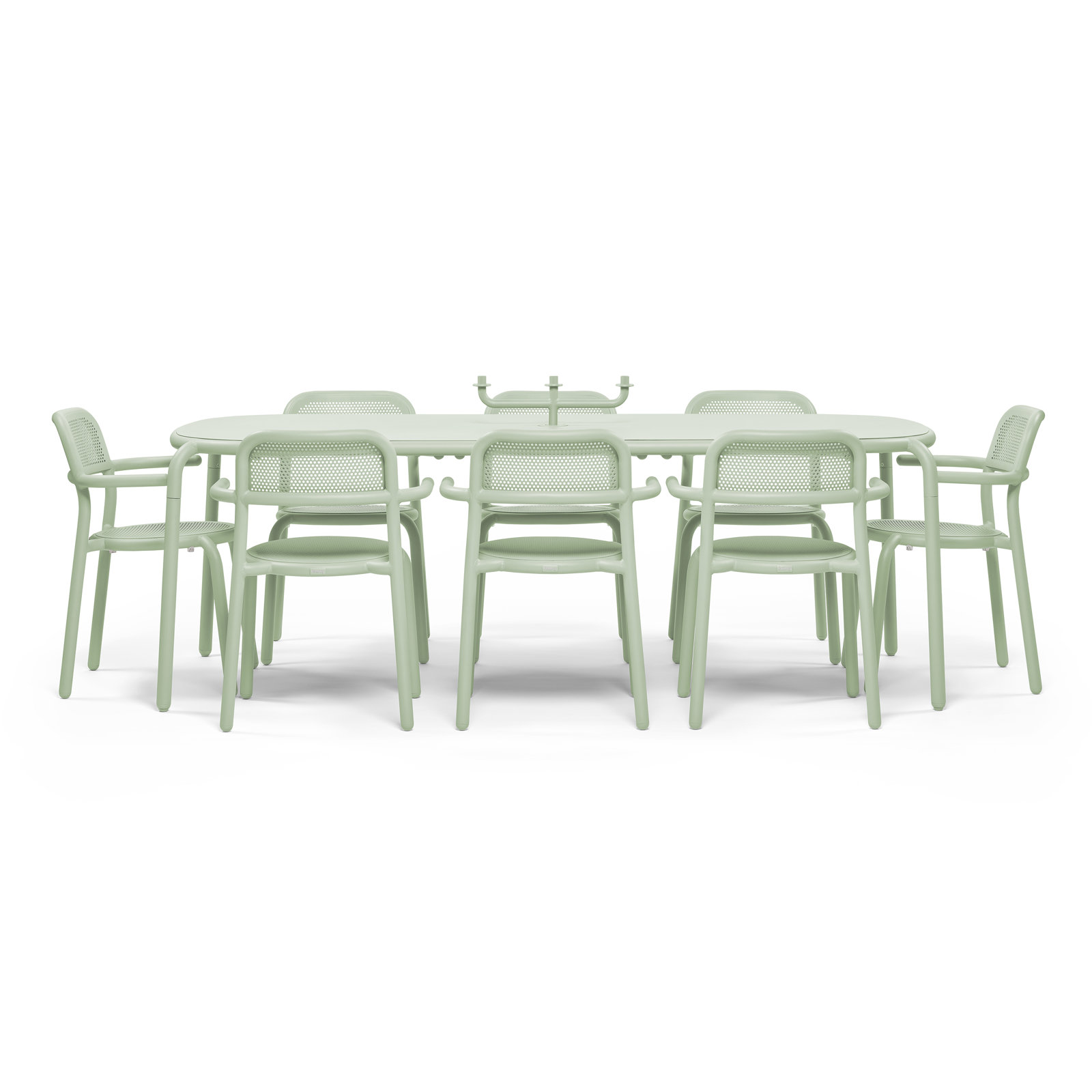 Toni Tablo Outdoor Dining Table, Mist Green