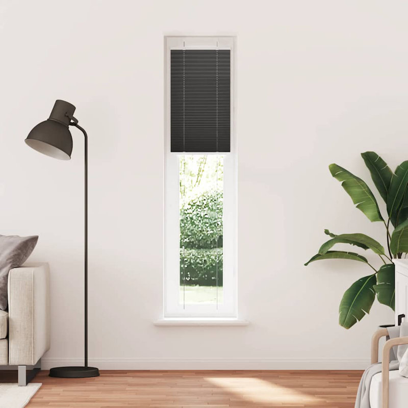 Room Darkening Pleated Shade, 40cmW x 200cmL, Black