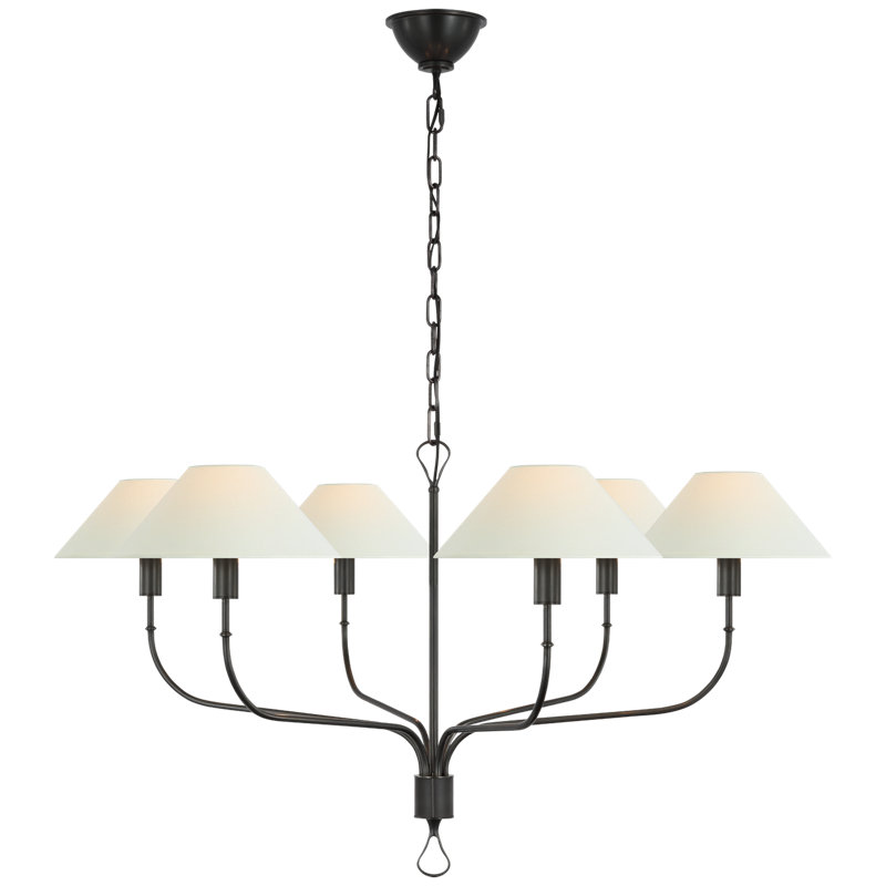 Griffin 6 - Light Chandelier, Bronze