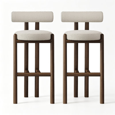 Walnut Low back side Chair(Set of 2)