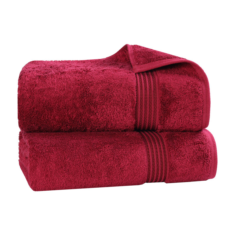 Oleg Heritage Egyptian Cotton Soft Absorbent Luxury Bath Sheet or Towel Set, Burgundy, King/Cal.King Duvet Cover