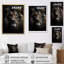 «Black and White Lion Portrait Vibrant II», reproduction d'art sur toile-1326688559-1326688544