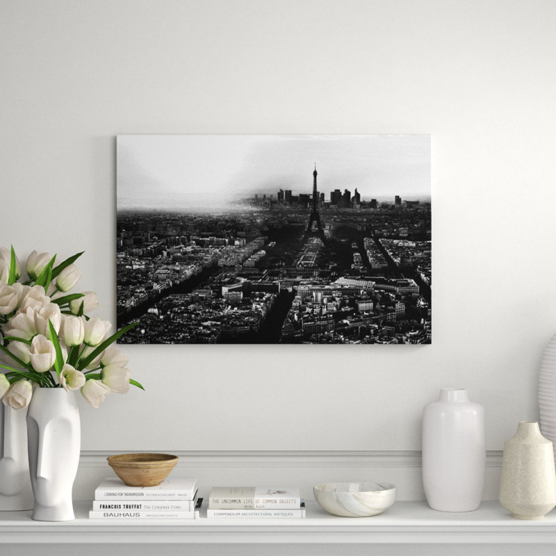 Skyline Of Paris Print by Sofia Fox, Glass Coat, 24" H x 36" W x 1.5" D