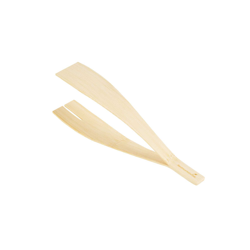 Ensemble de 12 pinces en bois durable de 8,8 pouces en bambou durable jetables pour servir les aliments chauds et froids