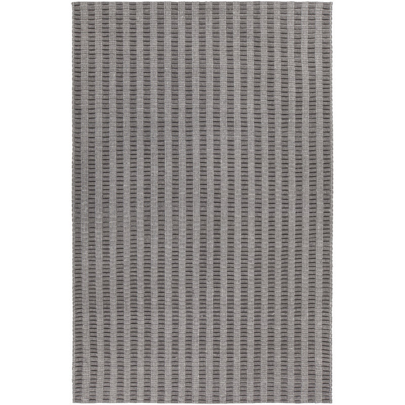 Tapis de zone grise tissé à la main Allerdale, Rectangle 7 pi 9 po x 10 pi 6 po