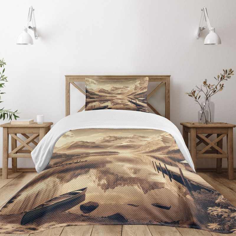 Polyester Coverlet, Twin Coverlet / Bedspread + 1 Standard Sham