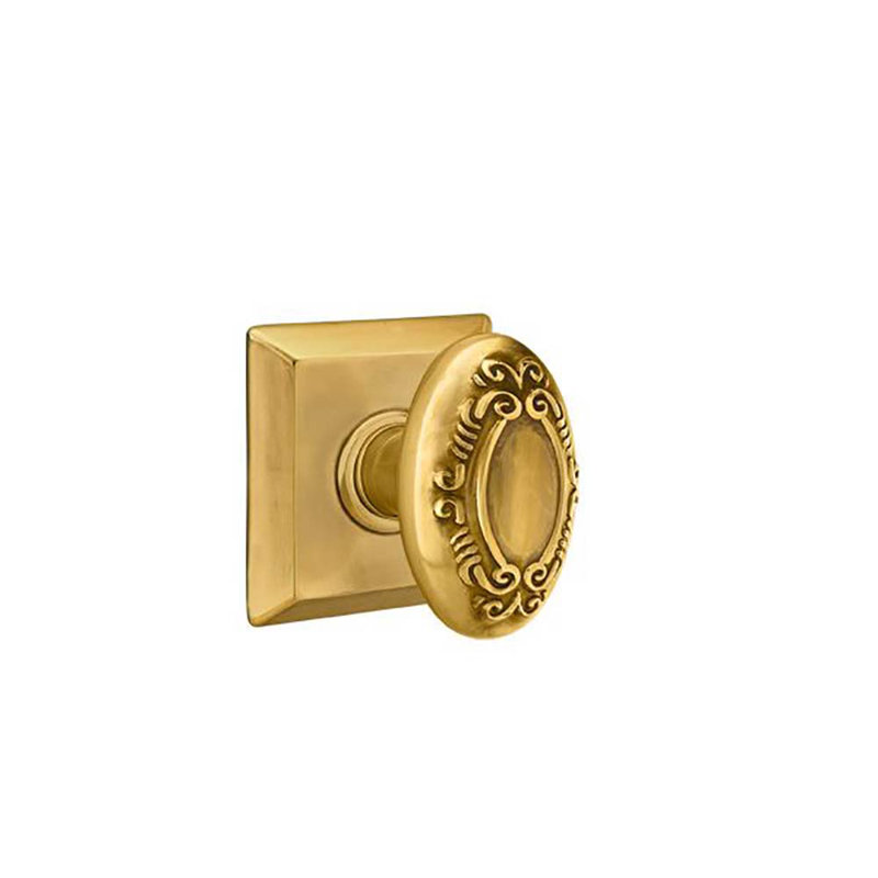 Double Dummy Victoria Knob with Quincy Rose, French Antique Brass