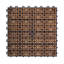 Ensemble de 10 tuiles de terrasse à 8 lattes en acacia emboîtables