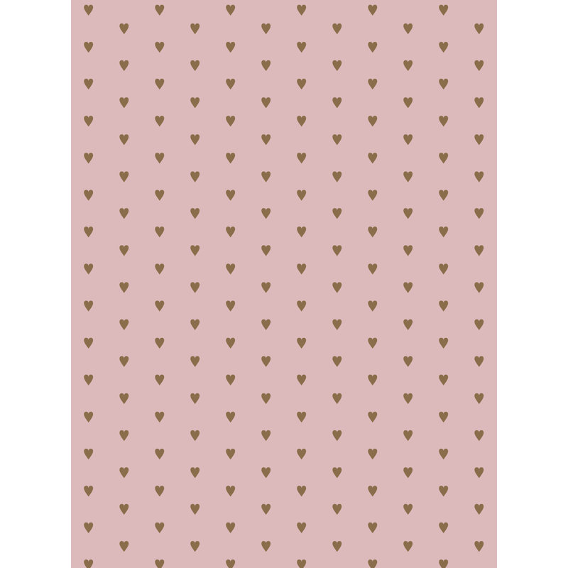 Heart and Soul, Small, Small, Gold on Mauve