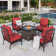 4-person Outdoor Conversation Set With Fire Pit Table