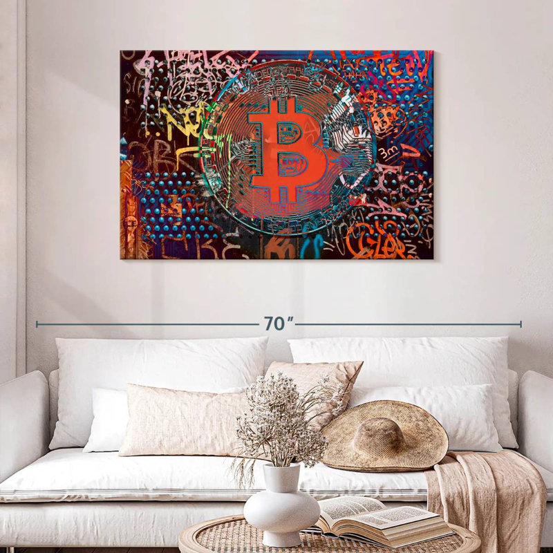 Kerner Bitcoin Graffiti I, 30" H x 45" W