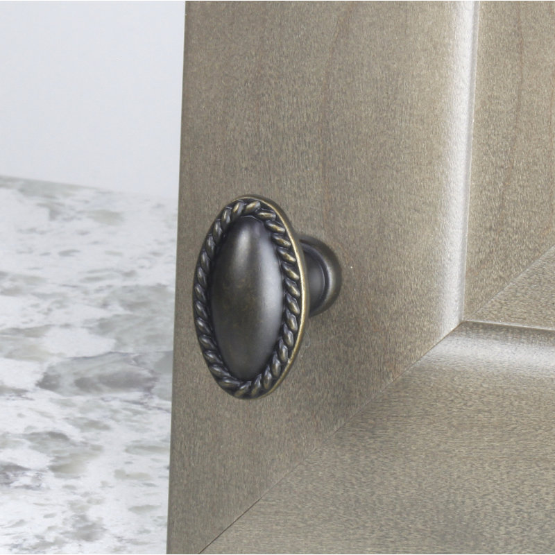 Hawthorne Oval German Bronze Mushroom Cabinet Knob
