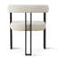 Ensemble de table de salle à manger pour 4 personnes Carlen avec table ronde de 52 po et 4 chaises rembourrées en velours-104562065