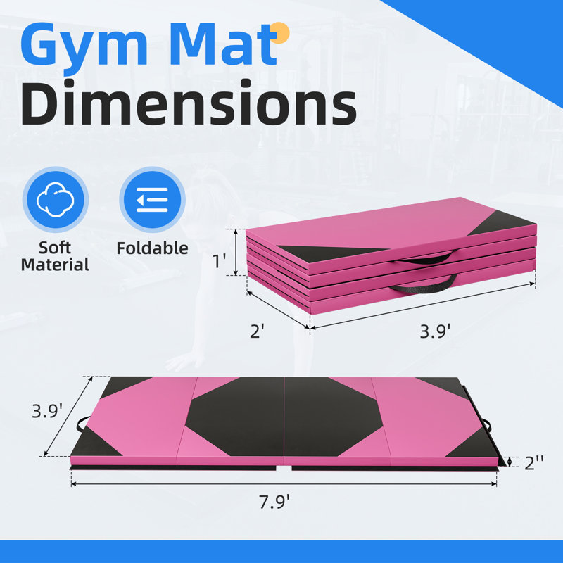 Tapis de gymnastique épais et multicolore 4 pi x 8 pi x 2 po Polar Aurora
