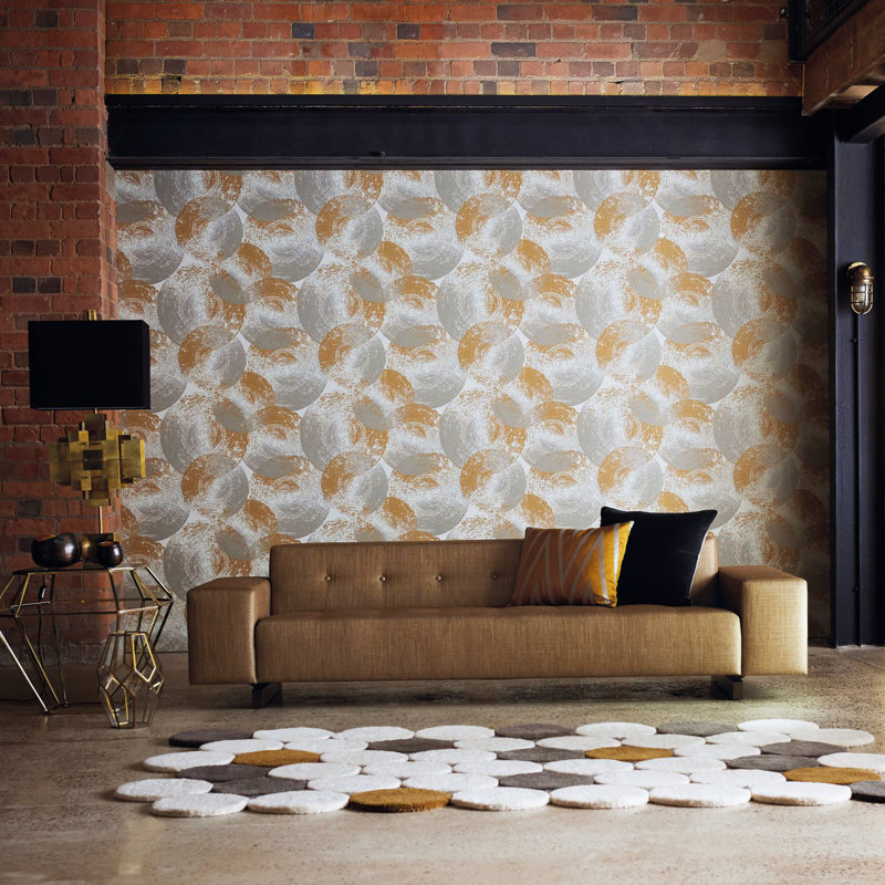 Anthology Ellipse 10.05m x 68.6cm Wallpaper Roll, Copper/Granite