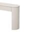 Table d'entrée avec design cannelé TREXM, console moderne avec rangement, plateau ovale et 2 tiroirs pour l'entrée et le salon (blanc champagne)-124923080