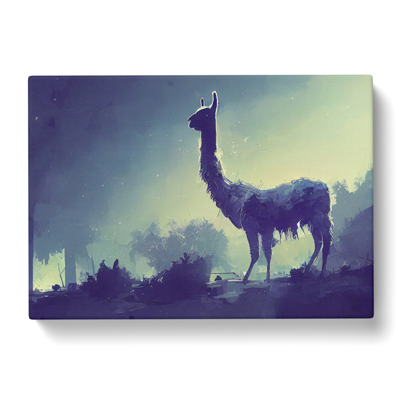 Llama Art Painting Vol.1 Abstract - Wrapped Canvas Print, 35cm H x 50cm W x 3cm D