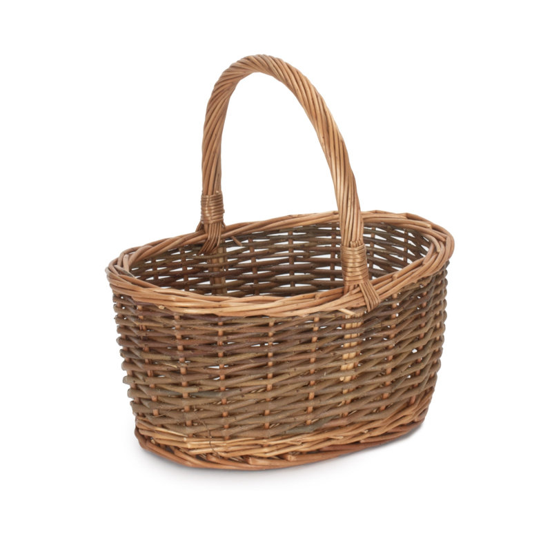 Wicker Laundry Basket with Handles, Large (19cm x 35cm x 42cm)