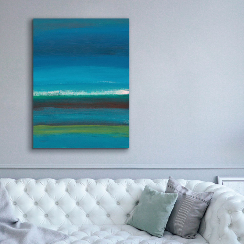 «Night Coast One» par Jan Weiss, art mural sur toile, H 54 po x l 40 po x P 1,5 po