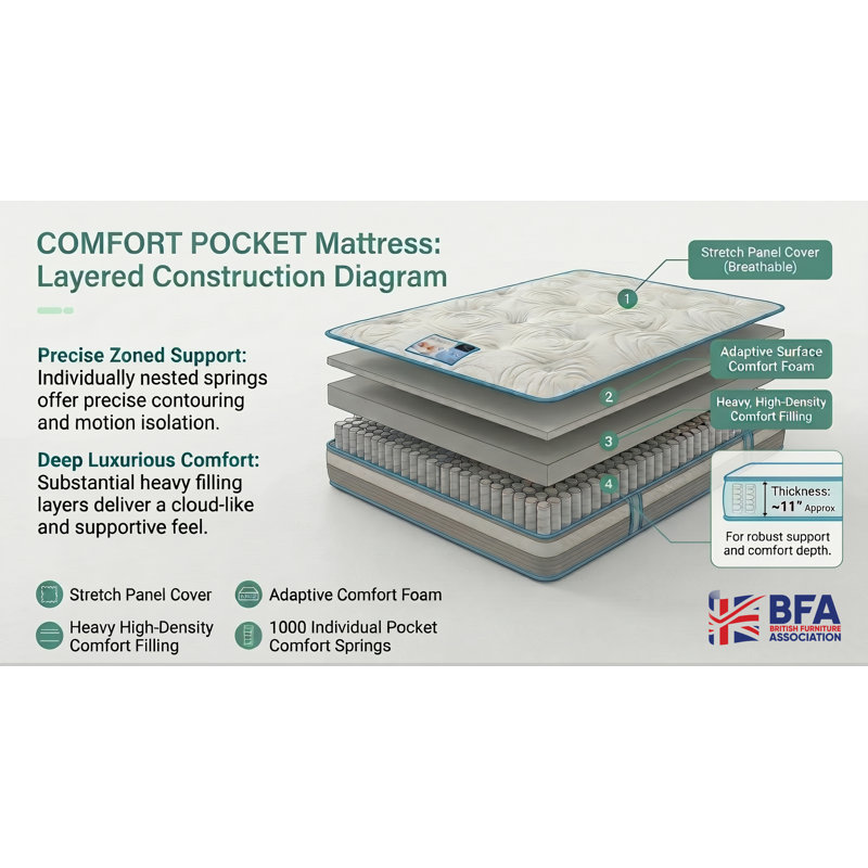 Ebern Designs Mattress, Small Single (2'6)
