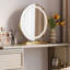 Coiffeuse avec miroir lumineux, 3 tiroirs, 1 chaise