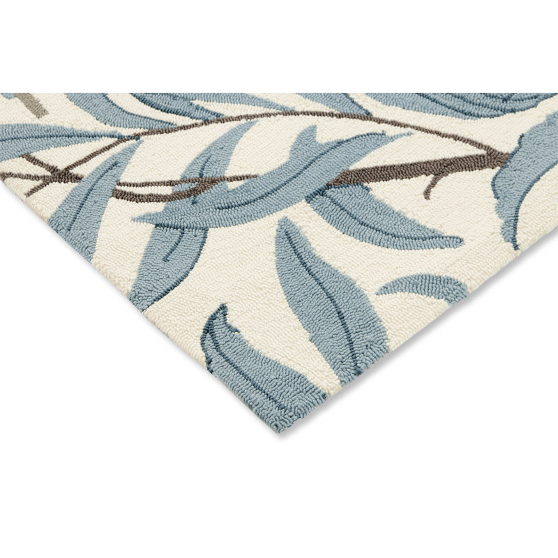 Floral Area Rug in Green, Rectangle 5'3'' x 7'6''