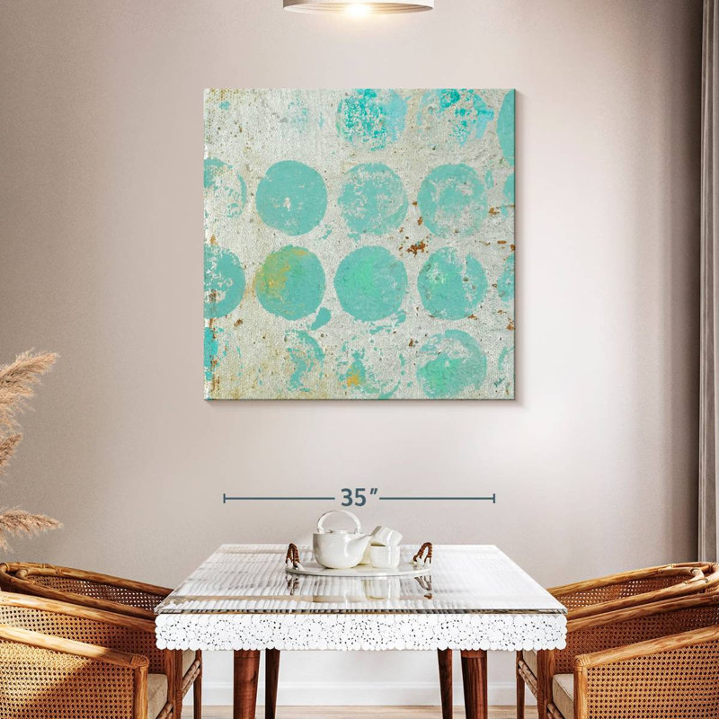 Aqua Circles I, 39" H x 39" W