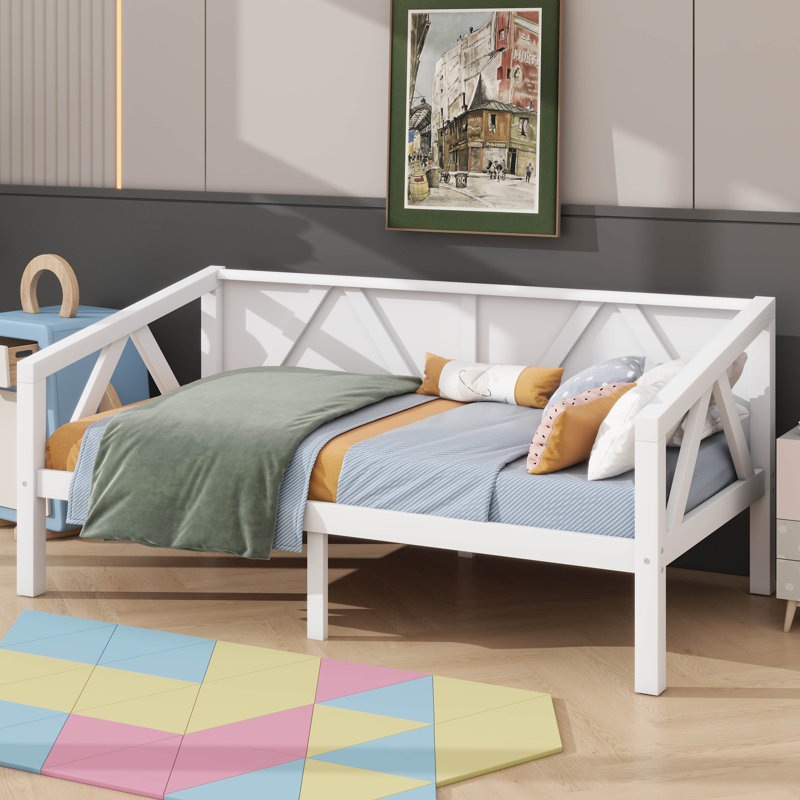Modern Minimalist Daybed, Twin, White