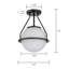 Plafonnier semi-encastré moderne 1 lumière avec abat-jour en verre opale-1712678692