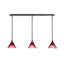Luminaire suspendu linéaire sur pied 3 lumières avec verre Firré Saturn de 7 po-116396095-32325968