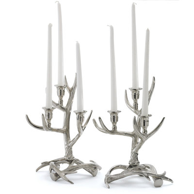 Candélabre en métal fouillis antler