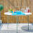 120cm Round Portable Folding Table with 4 Chairs